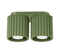 PLAFONDATEUR AURA 2 GU10 VERT OLIVE ALU SOLLUX SL.1795