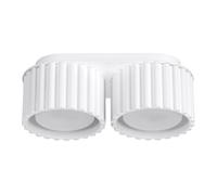 Sollux Lighting Plafonnier Aura - Aluminium blanc 2x GX53 10W ovale 21 cm