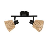 Plafonnier 2 Lampes Orientables Myha 28cm Naturel
