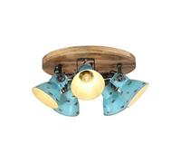 vidaXL Plafonnier 25 W bleu délavé 50x50x25 cm E27, lampe, lumière, lumière de couloir, lustre, lumière de chambre, plafonnier de salon 371834 Bleu