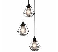 Plafonnier 3 Ampoules Lampe Suspendue Luminaire Eclairage Salon Maison vidaXL