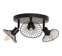 Plafonnier 3 Lampes Orientables en Métal Adelia 25cm Noir