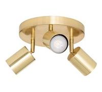 Atmosphera - Plafonnier 3 Spots Vico Doré - Spots Orientables en Acier - Ampoules Non Incluses GU10 25W - Luminaire pour Salon, Cuisine, Salle à manger