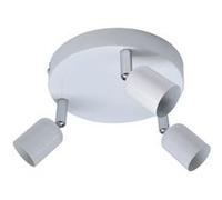 Plafonnier 3 spots, fer blanc Basic Blanc G