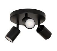 Plafonnier 3 Spots Orientables Vico 20cm Noir