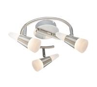 Plafonnier 3 spots spot rondell lampe de salon plafonnier LED orientable, spot haut vers le bas, 3x 5W 300Lm blanc chaud, DxH 25x16 cm