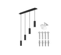 Plafonnier 4 ampoules 4x GU10, 40 W noir