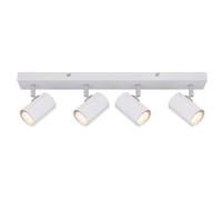 Plafonnier 4 flammes blanc 4 flammes GU10 Plafonnier salon, orientable, aluminium, métal, 4x GU10, LxlxH 53x6x14,5cm
