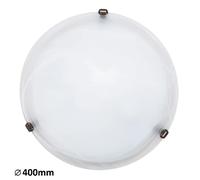 Plafonnier 40 cm verre albâtre blanc 2x60W E27 Rabalux