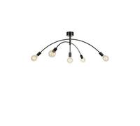 Plafonnier 5 bras E27 métal noir design moderne 107cm - Markslöjd - Crux