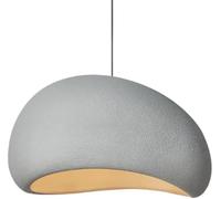 Plafonnier à Culot E27, Suspension Créative en Polystyrène Haute Densité, Lustre De Style Industriel Nordique, Luminaire Décoratif pour Bureau, Loisirs, Club, Natural, 30cm