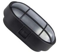 Ledkia Plafonnier Extérieur Ovale à Grille - Noir