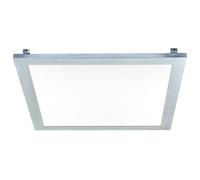 Plafonnier à panneau de plafond, plafonnier à encastrer, lampe de bureau, cadre plat carré opale, 1x LED 18W 1100Lm blanc chaud, LxPxH 29,9x29,9x5cm