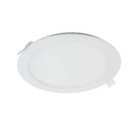 Plafonnier à panneau encastrable à LED Plafonnier à LED pour panneau de bureau plafonnier rond, blanc, ALU, 24W 2400Lm blanc chaud, DxH 30x1,2 cm