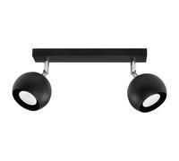 Plafonnier Acier Noir GU10 2 Oculare
