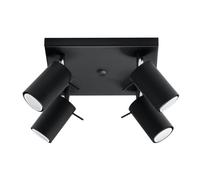 Sollux Lighting Ring plafonnier 4x40 W noir SL.0094