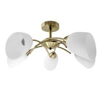 Plafonnier - ACTIVEJET - Nikita AJE-NIKITA - 5x E27 40W - Ø70 cm - Finition patinée métal & verre