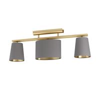 Plafonnier ALMEIDA 2 E14 3X40W en acier laiton brossé 810x155x280mm