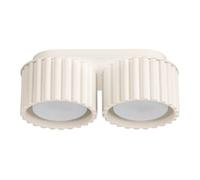 Plafonnier moderne beige ovale 21 cm 2xGX53 Aura Sollux