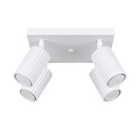 Sollux Lighting Plafonnier Karbon SL.1545 4x10W Aluminium 4 abat-jours Blanc