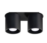 Sollux Lighting – Plafonnier Orbis SL.0054 – 2x40 W, 2x GU10, aluminium, noir