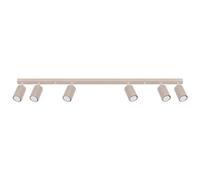 Sollux Lighting Plafonnier Karbon 6 lampes aluminium orientable GU10 Taupe