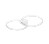 Plafonnier AMANDOLO LED 19,5W en aluminium et acier blanc 675x380x65mm