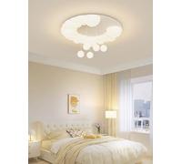 Plafonnier américain pour Chambre d'enfant, 3 Couleurs, Moderne, pour Chambre de Fille, Lustre en métal de 50 cm, éclairage Rond pour Chambre à Coucher avec Boules/Bulles