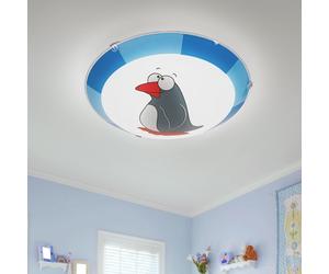 Plafonnier applique bébé salle de jeux garçon fille motif animalier lampe pingouin EGLO 78187