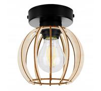 Plafonnier Applique - Light Home - Timber 2358/KB - Bois et Métal - Noir