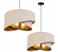 Light-Home Abat Jour Suspension Luminaire Lustre Industriel Milan - Moderne Abat Jour Plafond pour Chambre - en Metal - Crème II