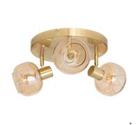 Atmosphera Applique murale Pilia – 3 spots orientables en verre, E14 25W (ampoules non incluses)