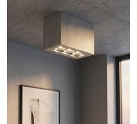 Plafonnier spot de plafond 3 ampoules spot LED lampe de salon lampe de couloir gris béton 6,6 watts 440 lumens 3000 Kelvin blanc chaud, LxlxH 12,2x5,6x10 cm