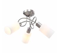 Plafonnier avec Abat-jour en Verre 3 Ampoules E14 Bol Eclairage Lustre vidaXL