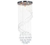 Plafonnier avec Perles de Cristal Spirale Lustre Lampe Suspendue Salon vidaXL