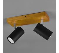 Plafonnier Avec Spots Marley, Noir Mat, 2 Lampes
