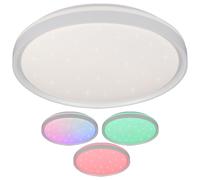 Plafonnier avec télécommande Plafonnier dimmable Lumière du jour ronde, CCT RGB changement de couleur, LED 14W 1800Lm, DxH 39x7 cm