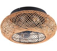 Plafonnier avec ventilateur boho marron noir LILLESAND RL R67302126