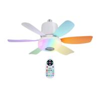 Plafonnier avec ventilateur, télécommande, 3 vitesses, haut-parleur