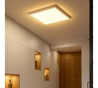 Plafonnier Bain Lampe de Salon Intensité Variable Backlight Blanc Plat LED