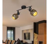Plafonnier Barre de Spots Luminaire de Cuisine Cristaux Spots Réglable
