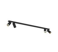 Plafonnier barre Nowodvorski MONO 4 spots GU10 noir/or