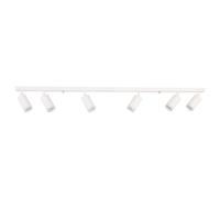 Plafonnier barre spots Polux Paris 6xGU10 blanc orientable