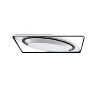 Plafonnier BENALAURIA LED 28W en acier noir et blanc 650x650x85mm