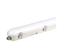 Plafonnier blanc Lampe à vasque LED pour locaux humides Lampe de garage, atelier IP65 blanc neutre, plastique, 1x LED 48W 5760lm 4000K, LxLxH 150x7,8x7,2 cm