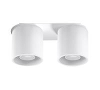 Plafonnier blanc pour la cuisine Plafonnier moderne rond en aluminium Loft 1-flg, Spot, LxPxH 26x12x11 cm, Loft