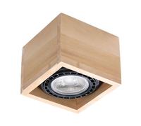 Plafonnier Bois Bois Naturel GU10 1 Quatro