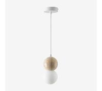 Plafonnier Boule De Cristal En Travertin Davise Blanc