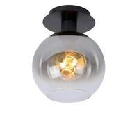 Plafonnier boule verre fumé gris Marius E27 60W Lucide