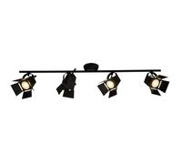Plafonnier - Brilliant - MOVIE - 84x19x16,5cm - 4xGU10 LED - noir mat - métal